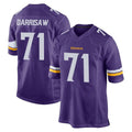 M.Vikings #71 Christian Darrisaw Player Purple Home Game Ldoa Stitched Jerseys