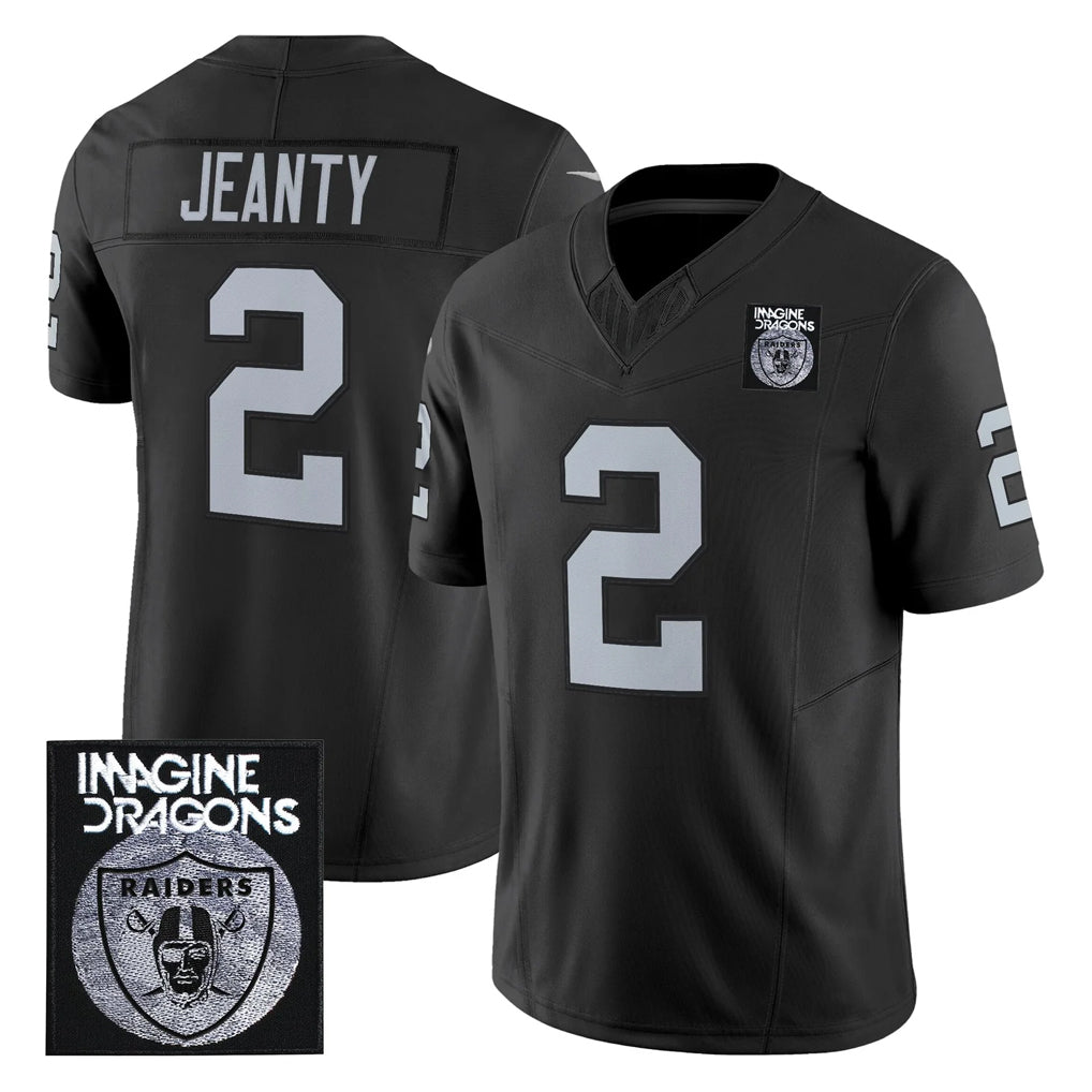 LV.Raiders #2 Ashton Jeanty Player Black Vapor Limited Home Game Ldoa Stitched Jerseys