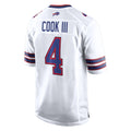 B.Bills #4 James Cook III Player White Home Game Ldoa Stitched Jerseys