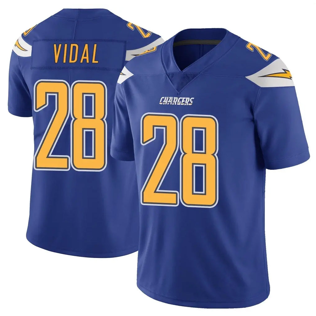 LA.Chargers #28 Kimani Vidal Player Royal Limited Color Rush Vapor Untouchable Home Game Ldoa Stitched Jerseys