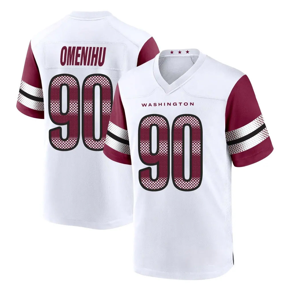 W.Commanders #90 Charles Omenihu Player White Game Home Ldoa Stitched Jerseys