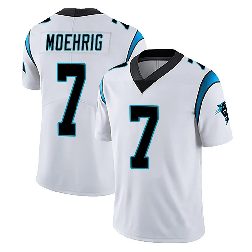 C.Panthers #7 Tre'von Moehrig Player White Vapor Untouchable Limited Game Ldoa Stitched Jerseys