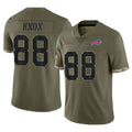 B.Bills #88 Dawson Knox Player Olive Salute To Service Game Ldoa Stitched Jerseys