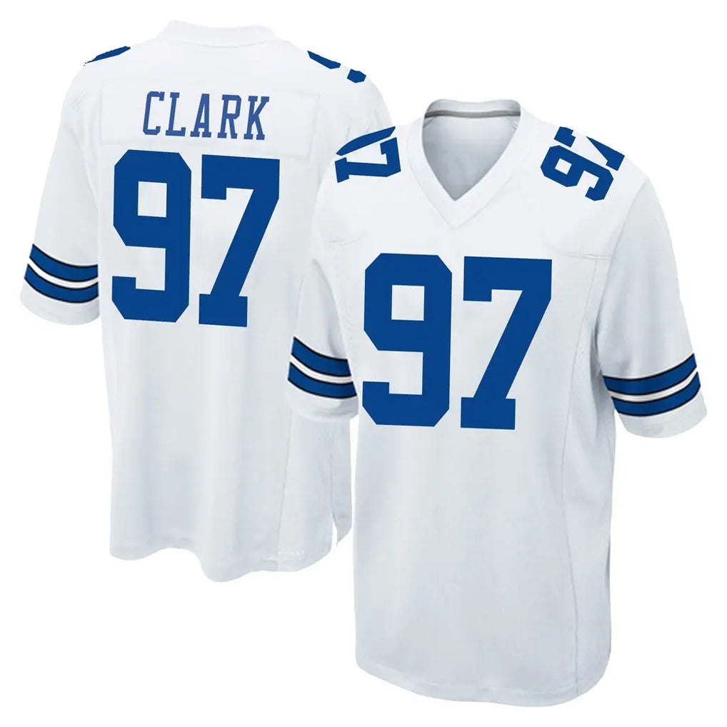 D.Cowboys #97 Kenny Clark Player White Home Game Ldoa Stitched Jerseys
