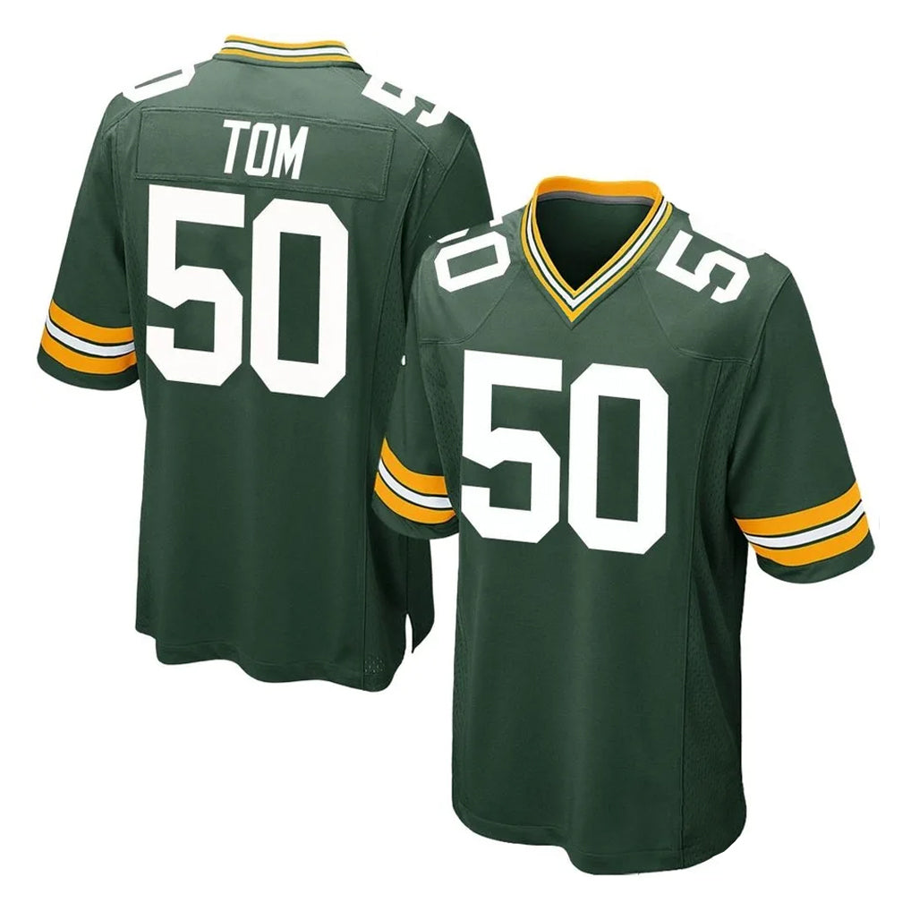 GB.Packers #50 Zach Tom Player Green Home Game Ldoa Stitched Jerseys