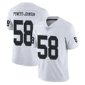LV.Raiders #58 Jackson Powers-Johnson Player White Limited Vapor Untouchable Home Game Ldoa Stitched Jerseys