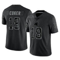 C.Panthers #18 Jalen Coker Player Black Limited Reflective Game Ldoa Stitched Jerseys