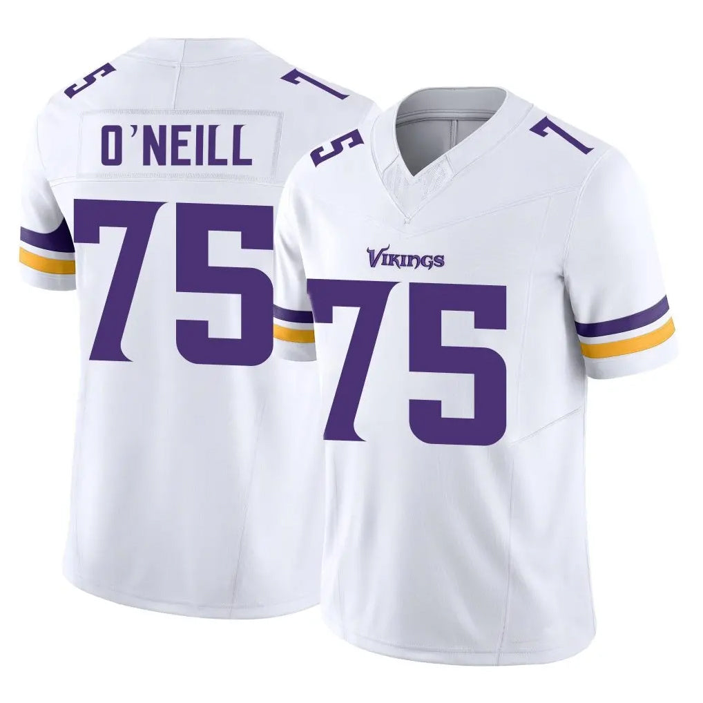 M.Vikings #75 Brian O'Neill Player White Limited Vapor F.U.S.E. Home Game Ldoa Stitched Jerseys