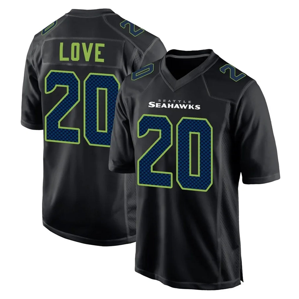 S.Seahawks #20 Julian Love Player Black Limited Fashion Home Game Ldoa Stitched Jerseys