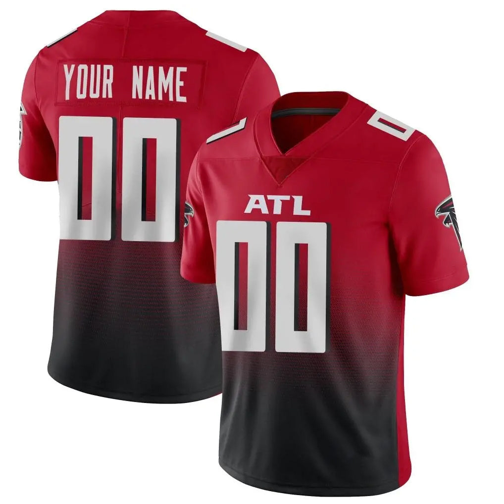 Custom A.Falcons Red Vapor Untouchable Limited Home Game Any Name & Numbers Ldoa Stitched Jerseys