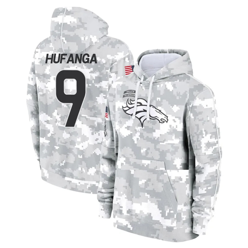 D.Broncos #9 Talanoa Hufanga Player Arctic Camo Salute to Service Hoodies Limited Game Ldoa Stitched Jerseys
