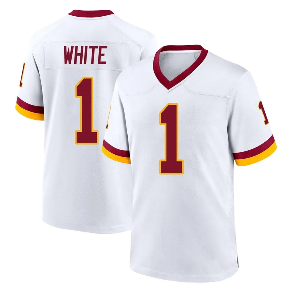 W.Commanders #1 Rachaad White Player White Home Game Ldoa Stitched Jerseys