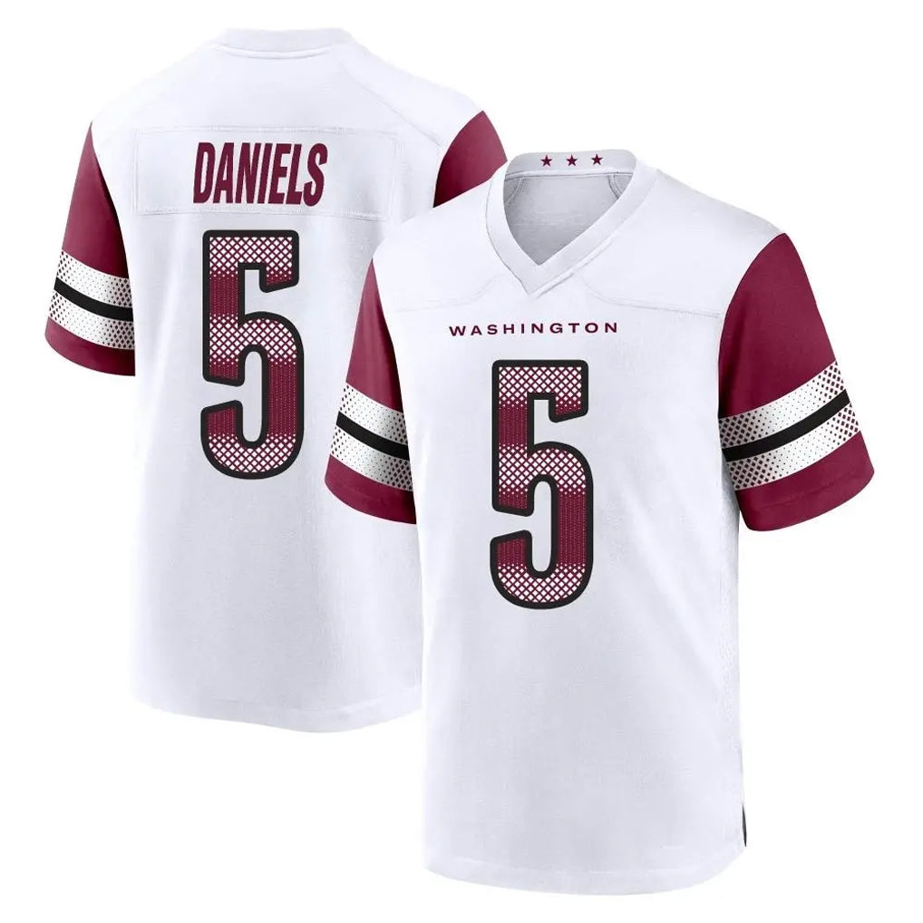 W.Commanders #5 Jayden Daniels Player White Game Home Ldoa Stitched Jerseys