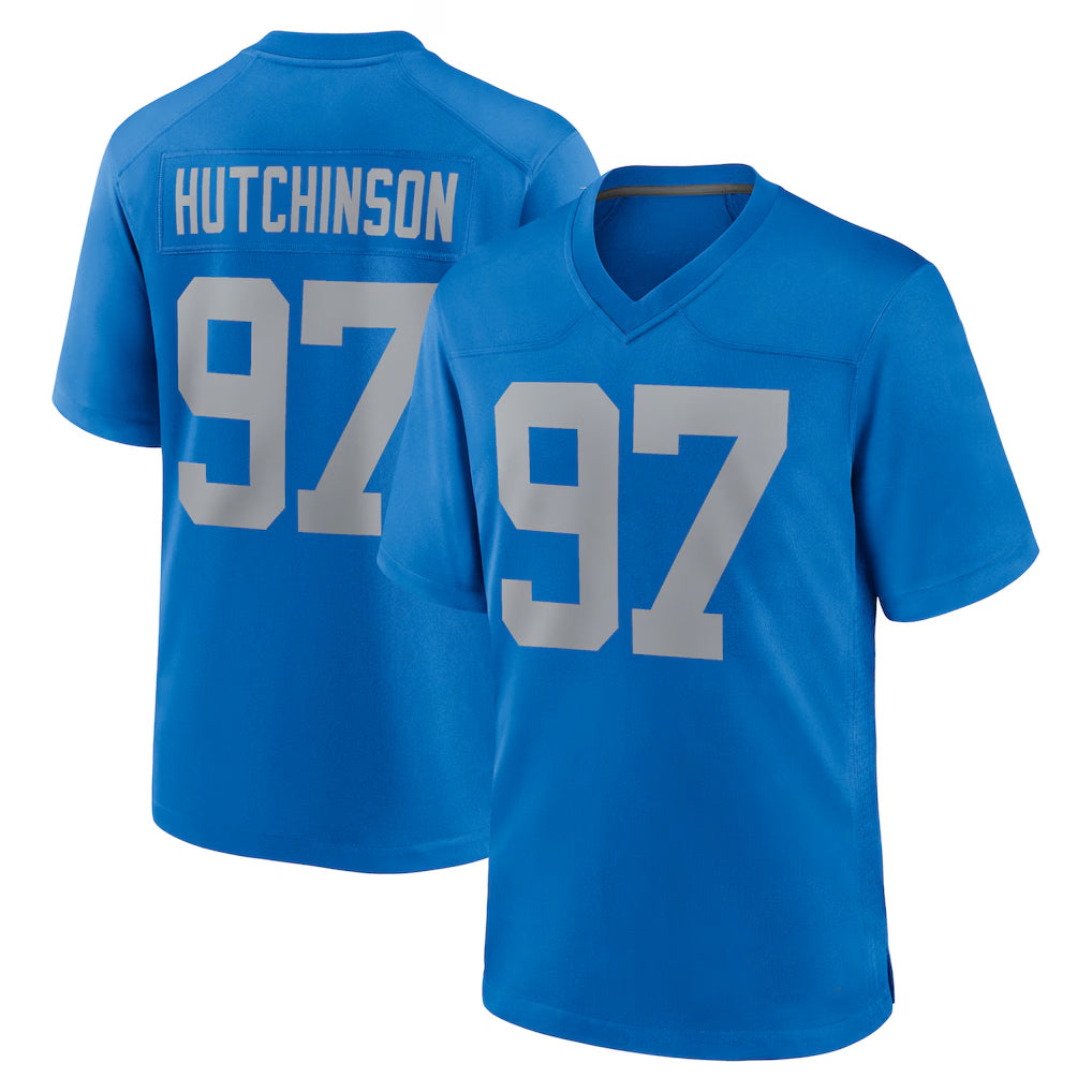 D.Lions #97 Aidan Hutchinson Player Blue Limited Throwback Vapor Untouchable Ldoa Stitched Jerseys