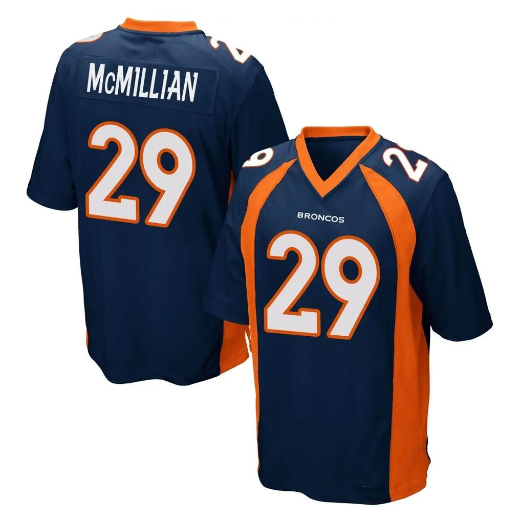 D.Broncos #29 Ja'Quan McMillian Player Navy Game Ldoa Stitched Jerseys