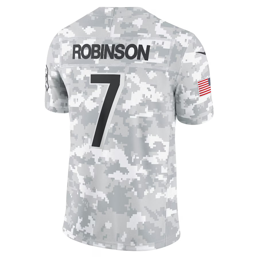 A.Falcons #7 Bijan Robinson Player Camo Salute to Service Limited Ldoa Stitched Jerseys