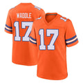 D.Broncos #17 Jaylen Waddle Player Orange Alternate Collection Throwback Game Ldoa Stitched Jerseys