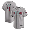 A.Diamondbacks #4 Ketel Marte Player Gray Road Limited Home Game Ldoa Stitched Jerseys