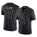 D.Cowboys #97 Kenny Clark Player Black Limited Reflective Home Game Ldoa Stitched Jerseys