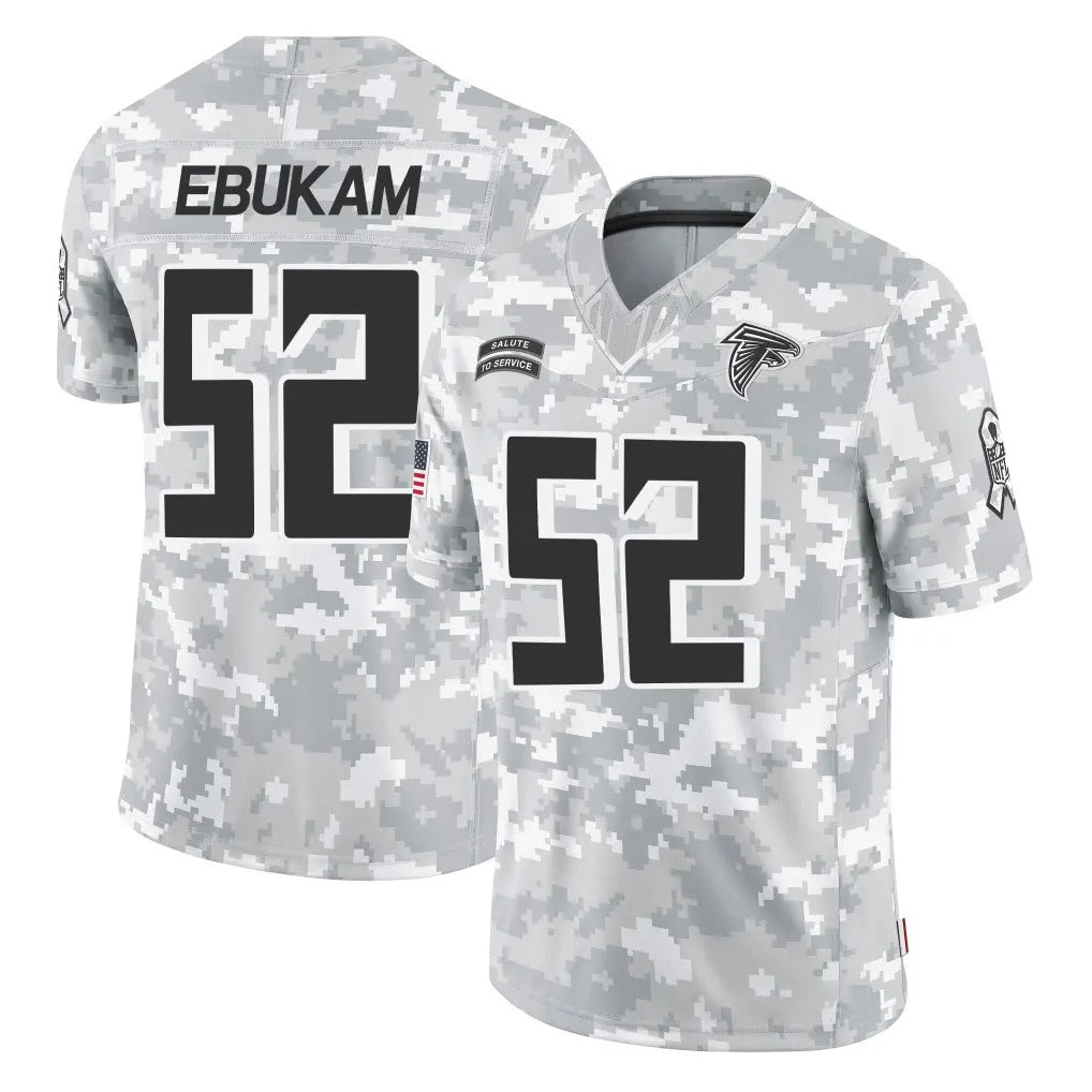 A.Falcons #52 Samson Ebukam Player Camo Salute to Service Limited Ldoa Stitched Jerseys