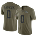 S.Seahawks #0 DeMarcus Lawrence Player Olive Limited Salute To Service Home Game Ldoa Stitched Jerseys
