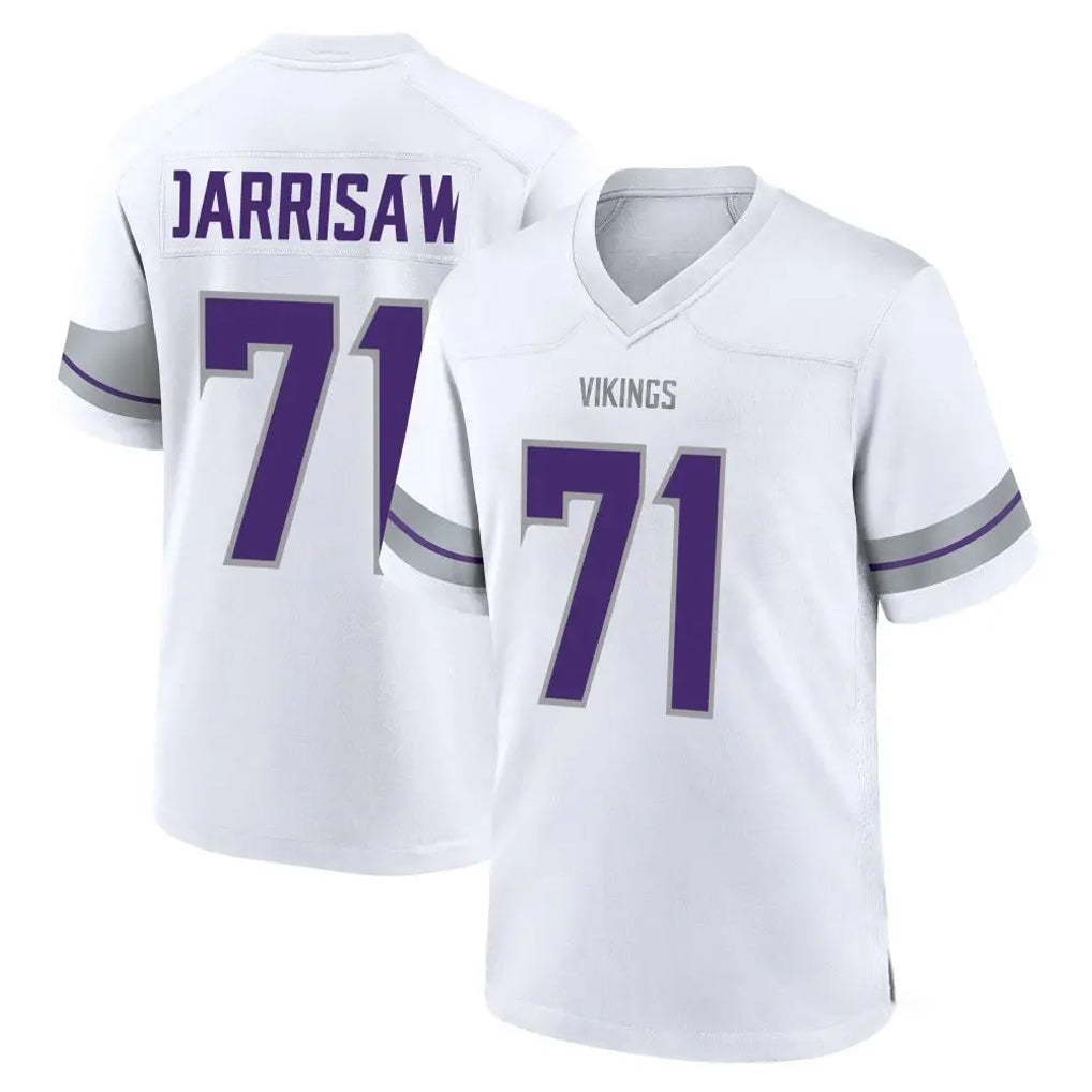 M.Vikings #71 Christian Darrisaw Player White Alternate Home Game Ldoa Stitched Jerseys
