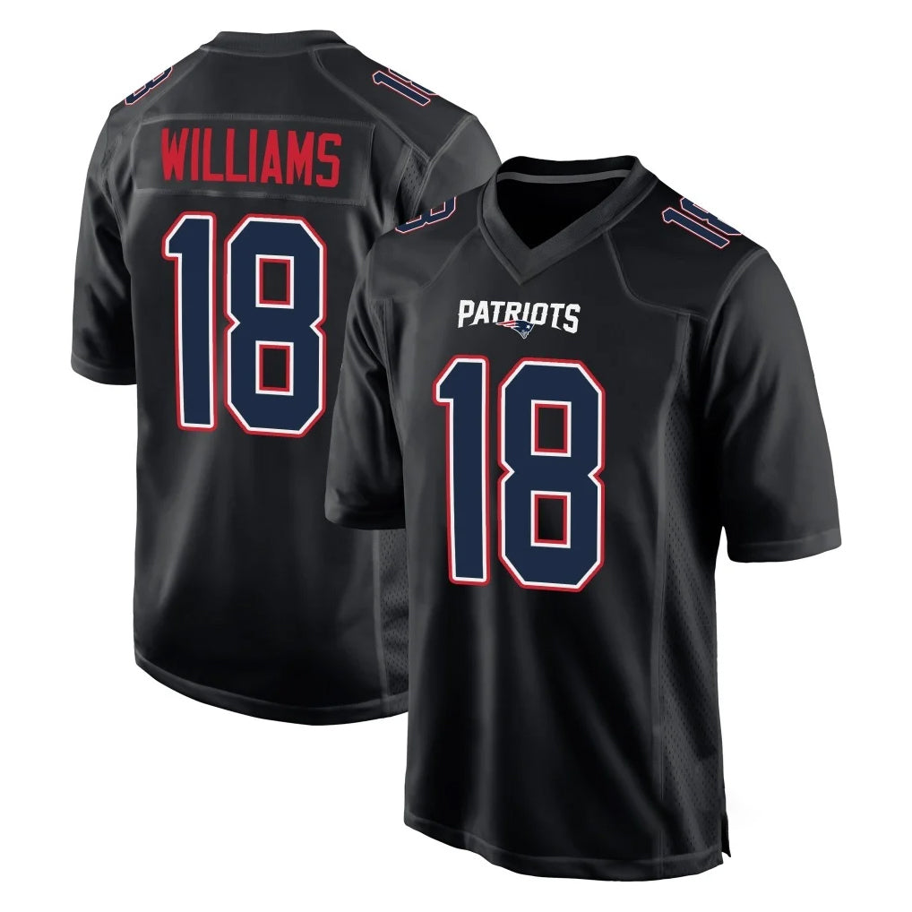 NE.Patriots #18 Kyle Williams Player Carbon Fashion Limited Home Game Ldoa Stitched Jerseys