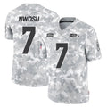 S.Seahawks #7 Uchenna Nwosu Player Arctic Camo Limited Salute To Service Home Game Ldoa Stitched Jerseys