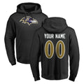 Custom B.Ravens Black Pullover Hoodie Any Name & Numbers Ldoa Stitched Jerseys