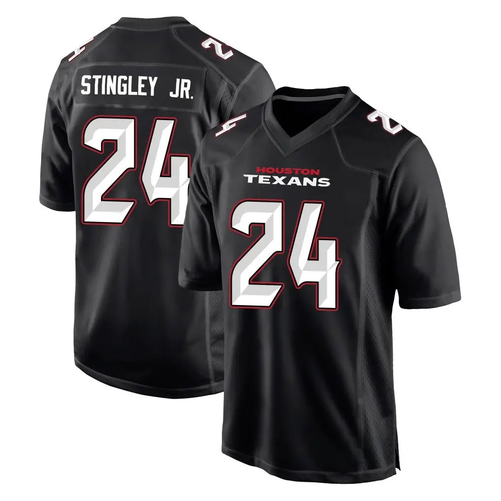 H.Texans #24 Derek Stingley Jr. Player Carbon Black Fashion Home Game Ldoa Stitched Jerseys