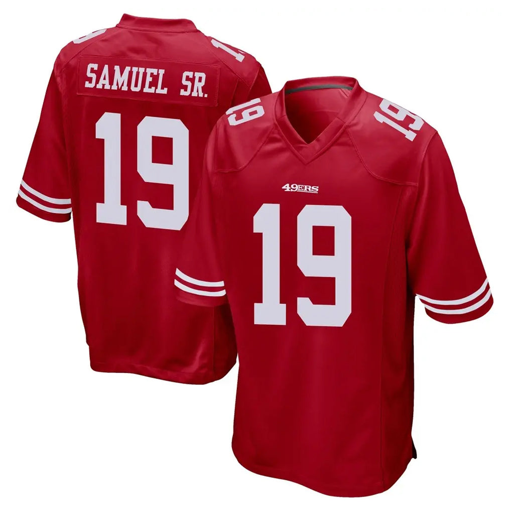 SF.49ers #19 Deebo Samuel Sr. Player Red Home Game Ldoa Stitched Jerseys