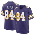 M.Vikings #84 Josh Oliver Player Purple Classic Home Game Ldoa Stitched Jerseys