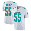 M.Dolphins #55 Aaron Brewer Player White Limited Vapor Untouchable Home Game Ldoa Stitched Jerseys