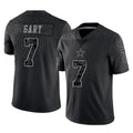 D.Cowboys #7 Rashan Gary Player Black Limited Reflective Home Game Ldoa Stitched Jerseys