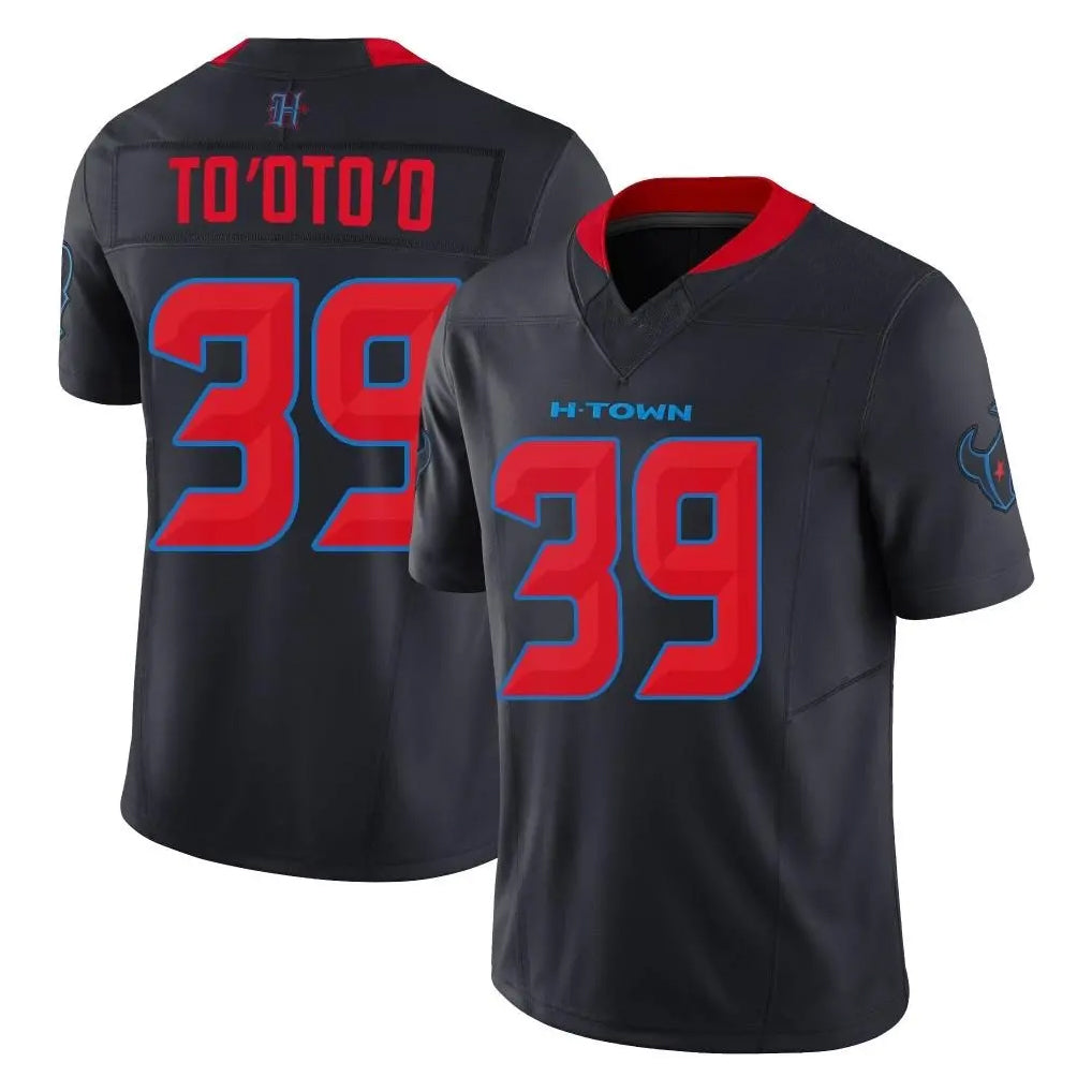 H.Texans #39 Henry To'oTo'o Player Navy Limited 2nd Alternate Vapor F.U.S.E. Home Game Ldoa Stitched Jerseys