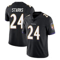 B.Ravens #24 Malaki Starks Player Black Vapor Untouchable Limited Home Game Ldoa Stitched Jerseys