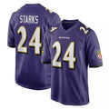 B.Ravens #24 Malaki Starks Player Purple Home Game Ldoa Stitched Jerseys