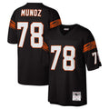 C.Bengals #78 Anthony Munoz Player Black Mitchell & Ness Legacy Replica Ldoa Stitched Jerseys