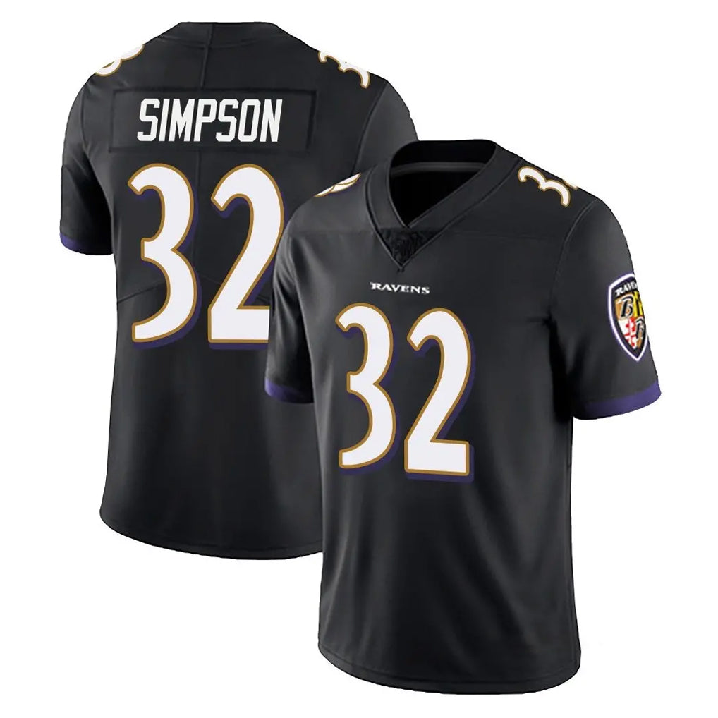B.Ravens #32 Trenton Simpson Player Black Vapor Untouchable Limited Home Game Ldoa Stitched Jerseys