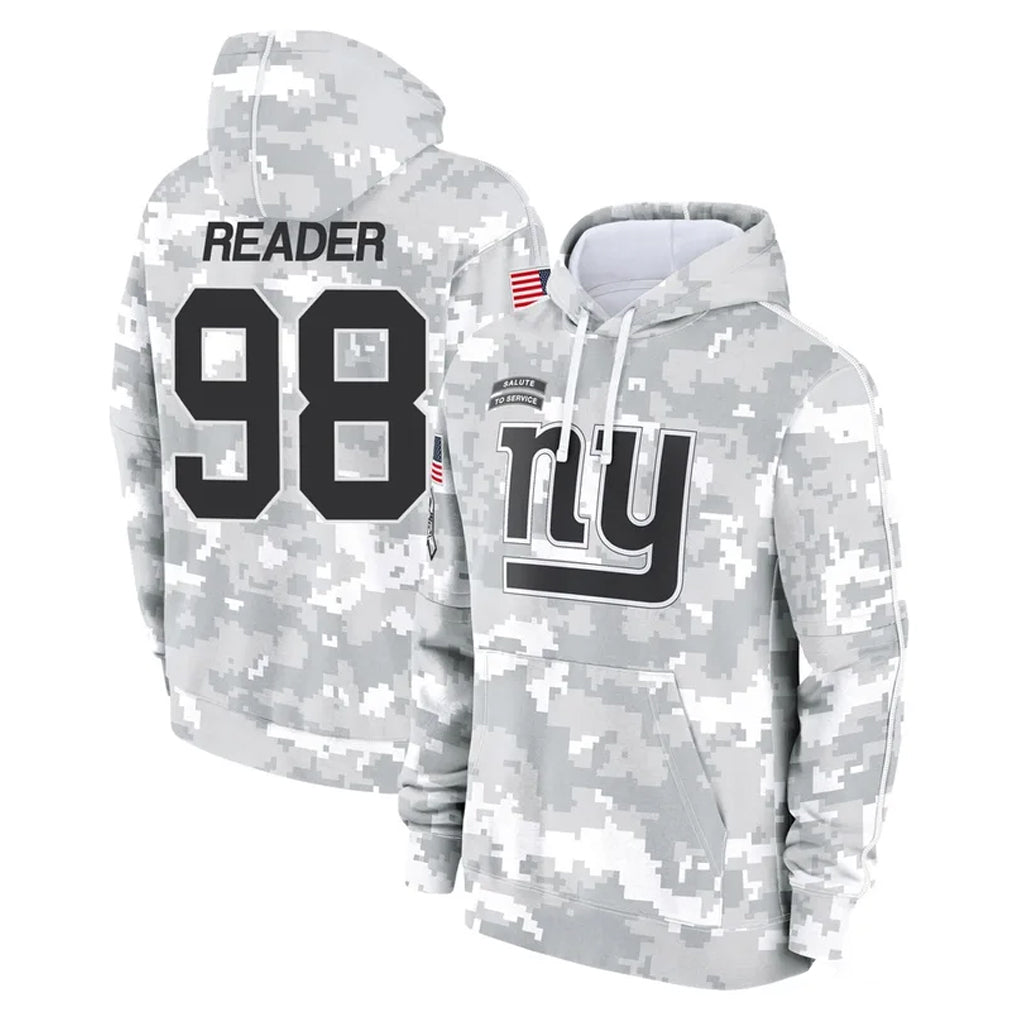 NY.Giants #98 DJ Reader Player Arctic Camo Salute to Service Pullover Hoodies Limited Game Ldoa Stitched Jerseys