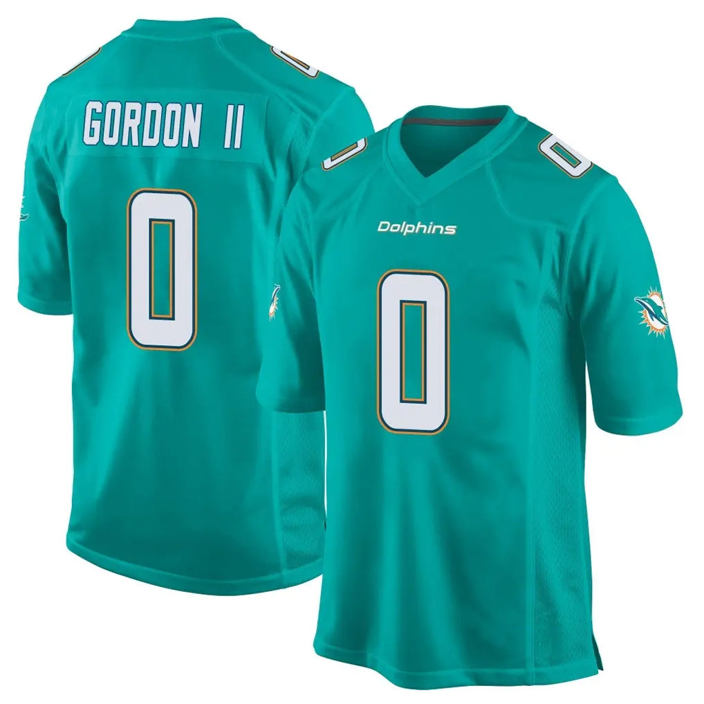 M.Dolphins #0 Ollie Gordon II Player Aqua Team Color Home Game Ldoa Stitched Jerseys