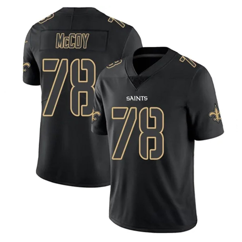 NO.Saints #78 Erik McCoy Player Black Impact Limited Home Game Ldoa Stitched Jerseys