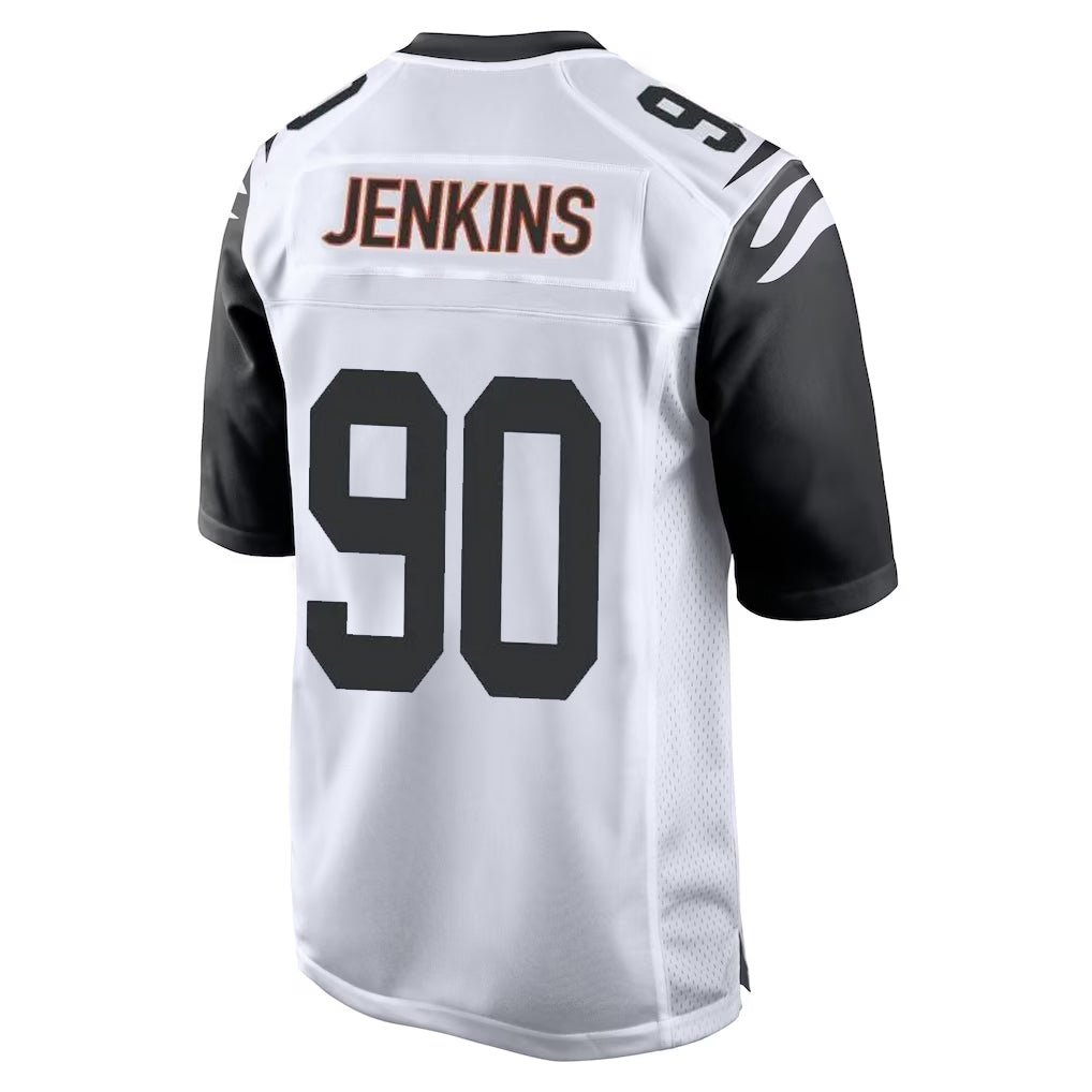 C.Bengals #90 Kris Jenkins Jr Player White Alternate Home Game Ldoa Stitched Jerseys