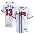 A.Braves #13 Ronald Acuna Jr Player White Limited Home Game Ldoa Stitched Jerseys