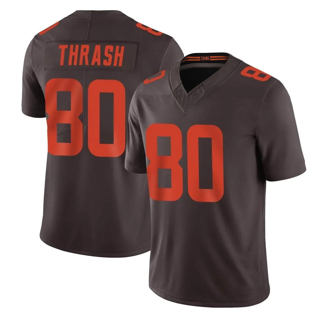 C.Browns #80 Jamari Thrash Player Brown Limited Vapor F.U.S.E. Alternate Game Ldoa Stitched Jerseys