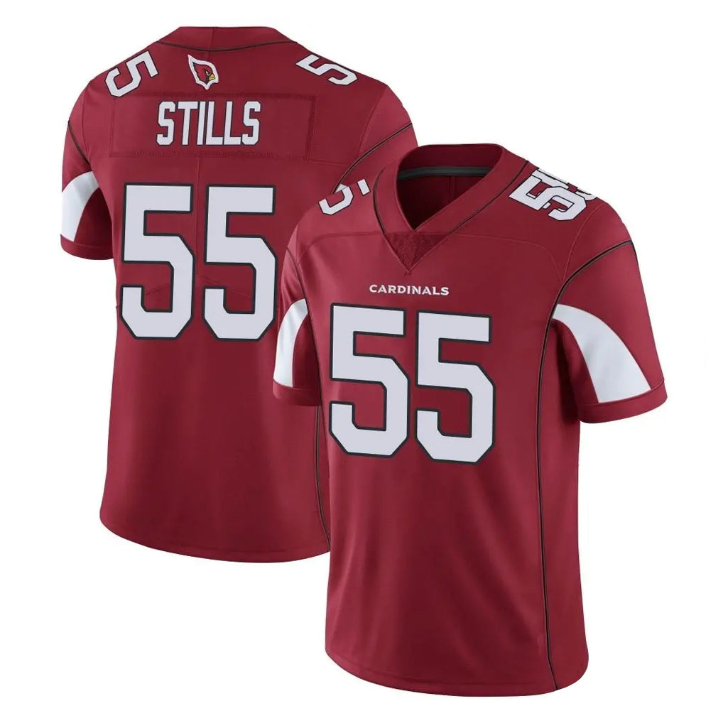 A.Cardinals #55 Dante Stills Player Cardinal Vapor Limited Home Game  Ldoa Stitched Jerseys