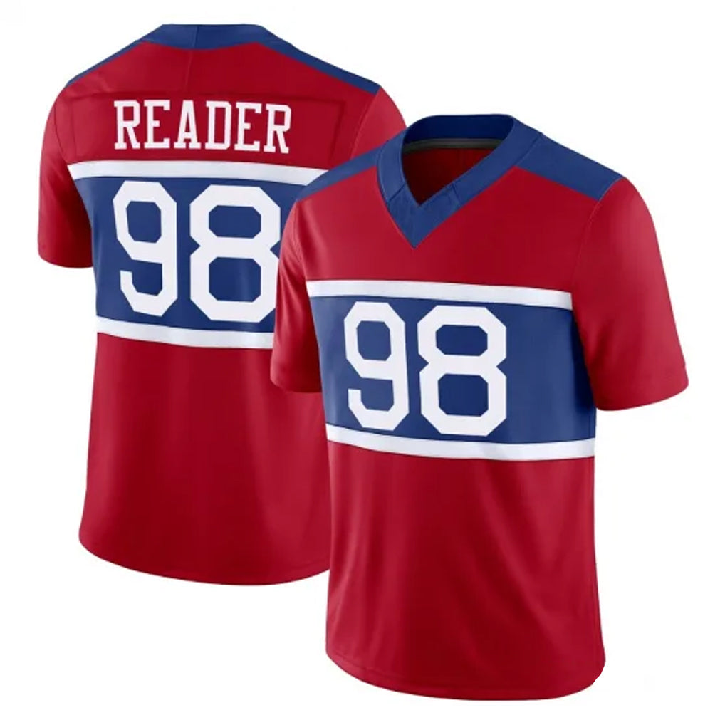 NY.Giants #98 DJ Reader Player Red Century Vapor F.U.S.E. Home Game Ldoa Stitched Jerseys