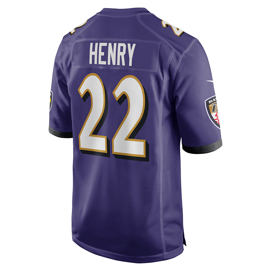 B.Ravens #22 Derrick Henry Player Purple Alternate Home Game Ldoa Stitched Jerseys