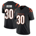 C.Bengals #30 Chase Brown Player Black Vapor F.U.S.E. Limited Home Game Ldoa Stitched Jerseys