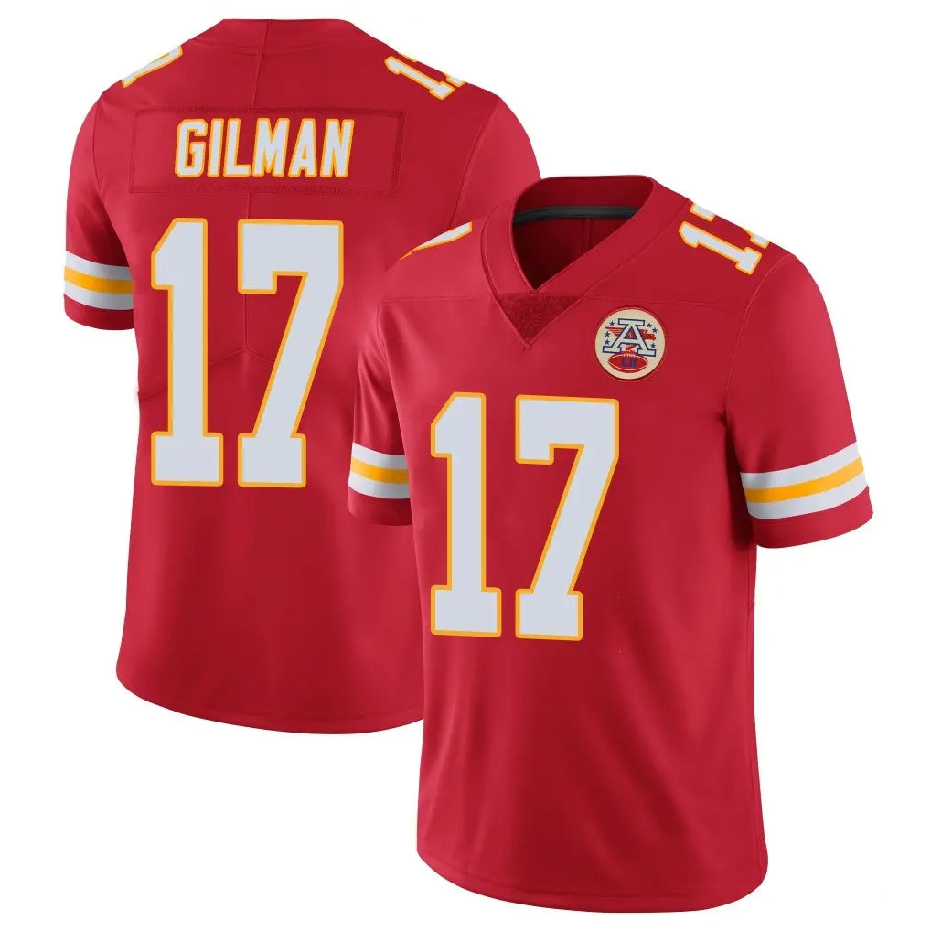 KC.Chiefs #17 Alohi Gilman Player Red Limited Vapor Untouchable Home Game Ldoa Stitched Jerseys